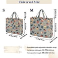 thumbnail image 2 of FORMRS Womens Corduroy Tote Bag Crossbody Shoulder Handbag with Pocket, Gray Acorns Pattern, 2 of 7