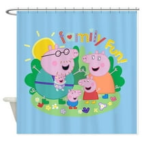 CafePress - Peppa Pig: Family Fun! - Unique Fabric Shower Curtain 70" x 72"