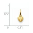 thumbnail image 3 of 14k Yellow Gold Solid Polished Plain Puffed Heart Charm, 3 of 4