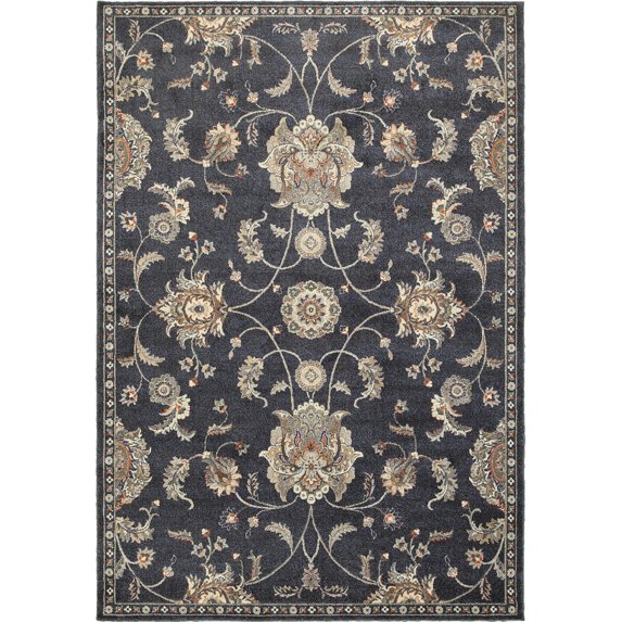 Sphinx Pasha Area Rug 4927B Casual Blue Scrolls Petals