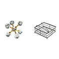 thumbnail image 1 of Figura esférica de escritorio, servilletero de mesa, dispensador de servilletas con brazo pesado, de vidrio y hierro. Ideal para regalar, decorar el h, 1 of 8