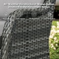 thumbnail image 6 of PARKWELL Outdoor Swivel Gliders Chair Set of 2, Patio Wicker High Back Swivel Rocker Lounge Chair with Gray Cushions for Balcony Deck, Gray Wicker, 6 of 10