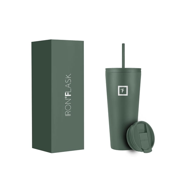 Vaso IRON °FLASK Classic 2.0 de 950 ml con 2 tapas de acero inoxidable