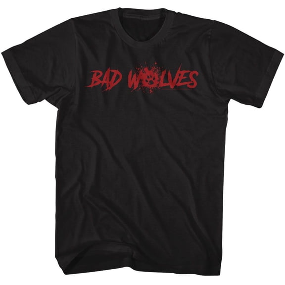 Bad Wolves Splatter Black Adult T-Shirt 6Xl