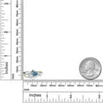 thumbnail image 3 of Gem Stone King 925 Silver and 10K Yellow Gold Persian Blue Moissanite and White Lab Grown Diamond and White Moissanite 2-Stone Crossover Ring for Women (1.02 Cttw, Size 6), 3 of 5