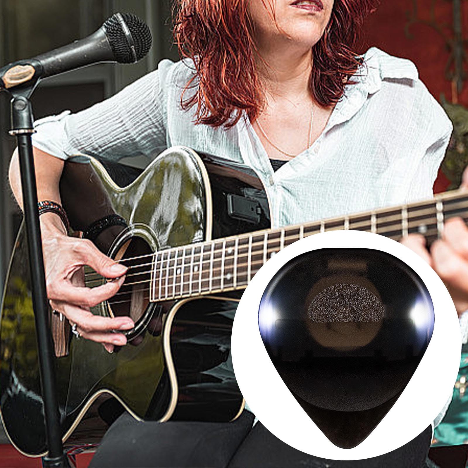 12 Médiators Guitare Avec Support En Noyer - 3 Épaisseurs Pour Électrique, Acoustique, Ukulélé