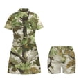 thumbnail image 2 of Psesaysky Camo Leaves Hunting Tennis Dress for Women Zipper Collared Athletic Dresses with Elastic Belt Inner Shorts&Pockets Slim Fit Summer Mini Sundress, 2 of 7