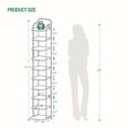 thumbnail image 5 of Hzuaneri 10-Tier Vertical Shoe Rack, Tall Shoe Organizer with 2 Hooks, Wooden Shoe Tower for Entryway, Hallway, Closet Space Saving, Free Standing, Rustic Brown, 5 of 7
