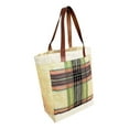 thumbnail image 2 of Plaid Reusable Grocery Tote Bag Extra Durable - Personalized Monogram or Name Available Natural/Multi Green Black, 2 of 6