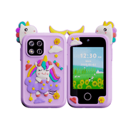 MOPO Kids Unicorn Smart Phone Toy for Girls Ages 3-9 2.8" Touchscreen with Dual Camera, Music Player, 8GB SD Card, Educational Mini Smartphone for Toddlers, Halloween Gift for Christmas