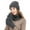 Dark Gray, variant on UJNDER Winter Adult Women's Hat Gloves and Scarf Set Three Piece Knit Brushed Outdoor Warm Accessories Pink