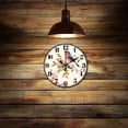 thumbnail image 5 of 1pc MDF Printed Wall Clock for Home Living Room Bedroom Decoration Flat Round Bird 300mm for DIY, 5 of 7