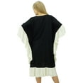 thumbnail image 5 of Bimba Knee Length Rayon Kaftan Kimono White Frill Sleeve Caftan Dress Coverup, 5 of 7