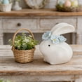 thumbnail image 2 of Stijggn Easter Bunny Decor Ceramic Bunny Figurine Easter White Porcelain Rabbit Statues Easter Bunny Statue Spring Home Tabletop Decor, 2 of 9