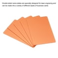 thumbnail image 4 of Uxcell 0.8mm Metal Business Cards Blank Name Card Laser Engraving Anodized Aluminum, Rose Gold 5 Pack, 4 of 6