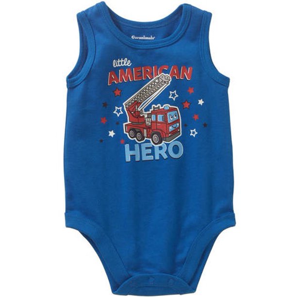 Newborn Baby Boy Graphic Tank Bodysuit