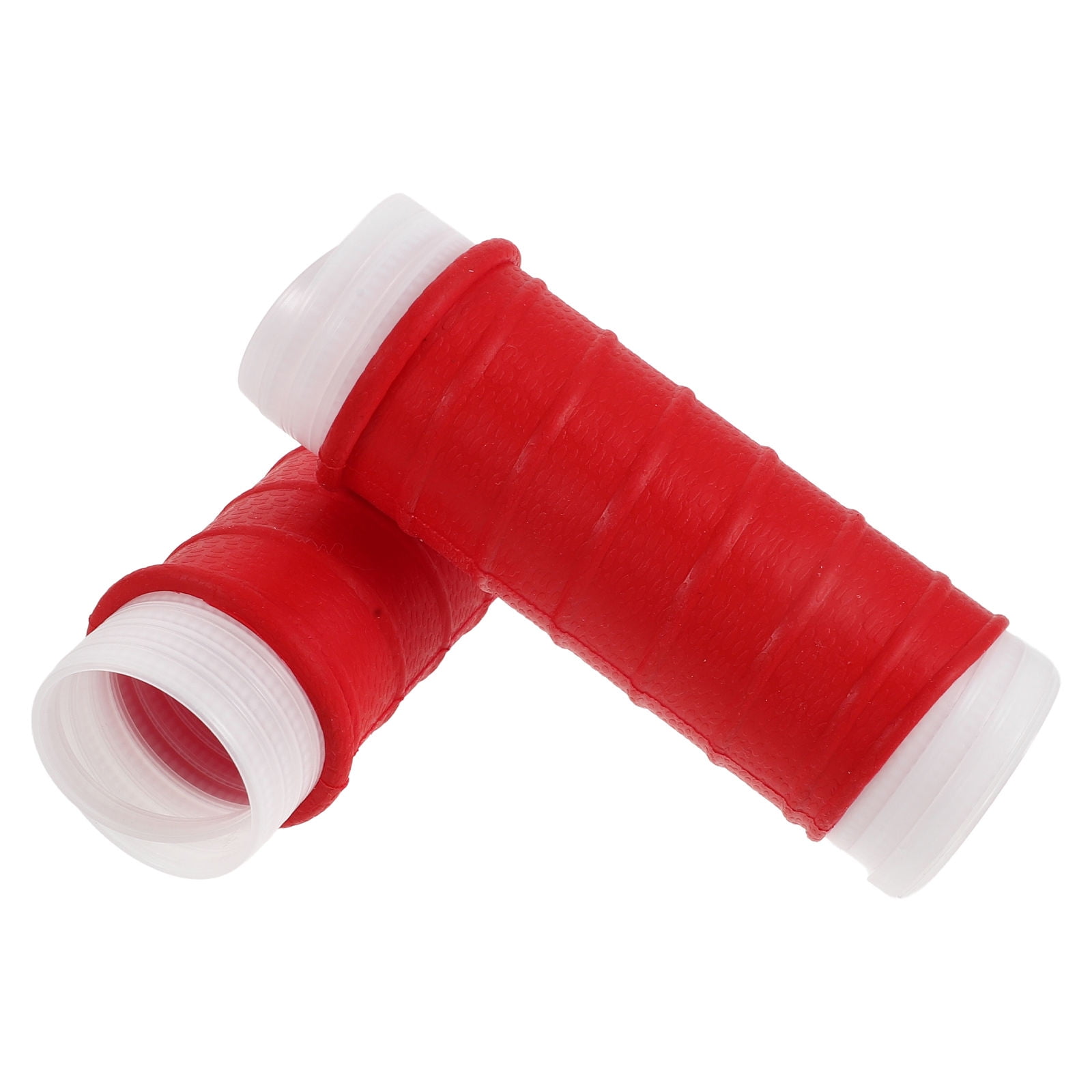 PAMINGONO 2Pcs Red Silicone Handle Grip Wraps Cold Shrink Technology for Fishing Rods Gym Equipment and Tennis Rackets