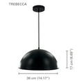 thumbnail image 2 of Xtricity - Pendant, 14.17" Width, From the Trebecca Collection, Black, 2 of 4