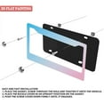 thumbnail image 3 of 1Pack License Plate Frames with Blue and Pink Gradient Pattern Includes Screws & Caps Full Accessories Included Size 6.3x12.2inch(16x31cm), 3 of 8