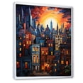 thumbnail image 2 of Designart "Windy City Pop Art IV" Cityscapes Floater Framed Canvas Print, 2 of 7