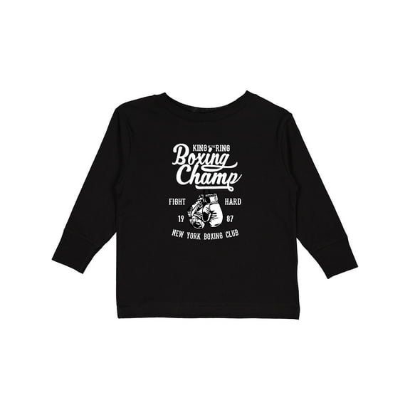 Inktastic Boxing Champ King of The Ring Boys or Girls Long Sleeve Toddler T-Shirt