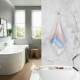 thumbnail image 2 of Yayeee 2 Pack Hand Towels for Bathroom 100% Cotton 16" x 28" Soft Absorbent Kitchen Towel, Abstract Blue, 2 of 7