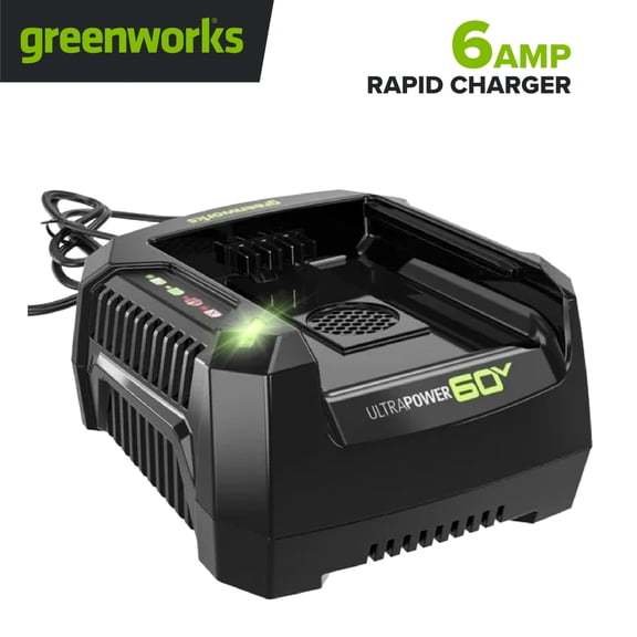 Greenworks 60V 6-Amp Rapid Battery Charger 1807802 for Greenworks Power Tools
