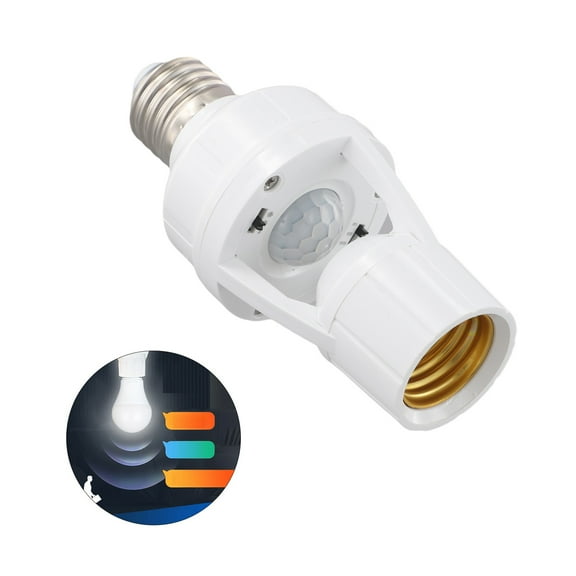 Smart Motion Sensor Bulb Holder E27 PIR Induction Adapter for LED Lights