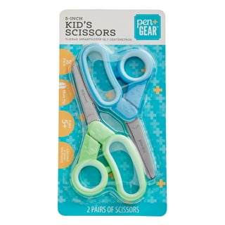 Danhjin 7 inch Kids Scissors Kid Safety Scissor for School Scissors Soft Comfort-Grip Handles Sharp Blade Blunt Student Scissors Ages 4+,Child Small