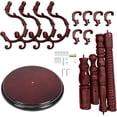 thumbnail image 5 of Coat Stands For Entryway, Wood Coat Rack Freestanding With 3 Height Options 37.40"-72.83" Coat Rack Stand Used In The Office Bedroom Living Room To Hang Clothes Hat Bag (Red sandalwood), 5 of 6