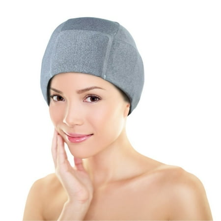 Orange Spice Stress Relief - Migraine Gel Ice Hat by FOMI Care | Cooling Headache Pack | Wearable Cold Therapy Wrap for Tension, Sinus, Pressure Pain Relief | Stress Reliever | Freezable