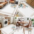 thumbnail image 5 of 3'x5' Rug for Living Room Bedroom, Coastal Starfish Washable Area Rugs Non-Slip Carpet Mats, Nautical Shells Coral Eucalyptus Stripes Indoor Low Pile Area Rug Runner for Kitchen, Mudroom, 5 of 8