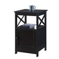 thumbnail image 4 of Pemberly Row Table d'Appoint Moderne avec Armoire en Bois Noir, 4 of 4