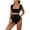 Black, variant on Deago Maternity High Waist Bikini Set Swimsuit Two Piece Ruffle Sleeve Cute Bathing Suit Ruched Pregnancy Swimwear (Black, S)