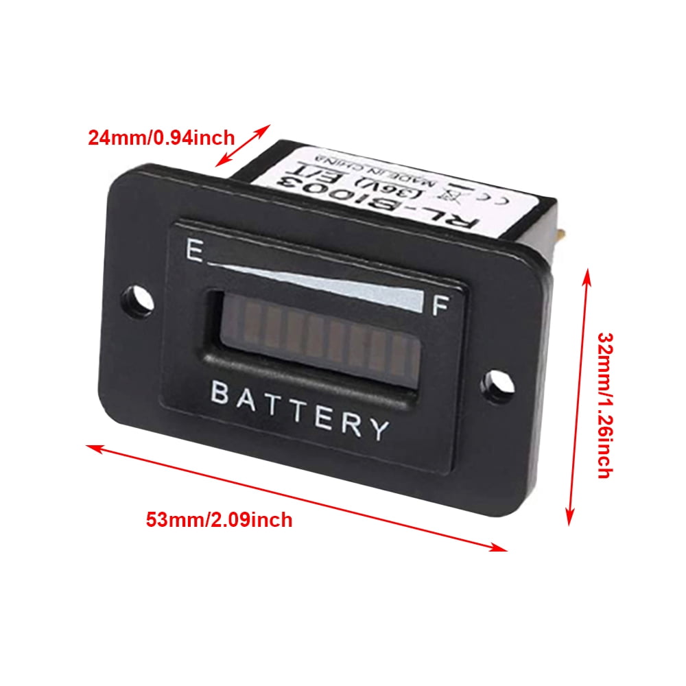 Top-Max 12V-72V Digital Battery Indicator Lead Acid Battery Meter Gauge,  LED Display,for Motorcycle, Car, Golf Cart,Fork Lifts - Walmart.com
