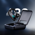 thumbnail image 1 of Los auriculares Bluetooth de conducción ósea verdadera S30 no gotean en el oído cuando se usa el soporte para auriculares con pantalla de energía para Apple Android, 1 of 3