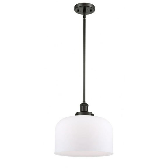 916-1S-OB-G71-L-Innovations Lighting-Bell - 1 Light Stem Hung Mini Pendant In Industrial Style-10 Inches Tall and 12 Inches Wide-Oil Rubbed Bronze