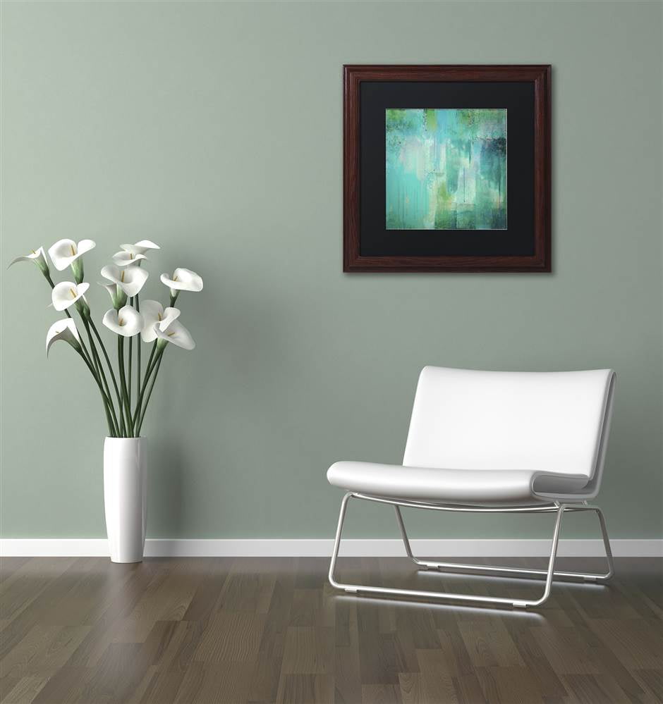 Color Bakery 'Aqua Circumstance' Black Matted Framed Art