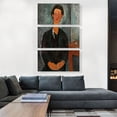 thumbnail image 2 of ARTCANVAS Portrait Of Chaim Soutine 1917 Canvas Art Print by Amedeo Modigliani - Size: 60" x 40" (1.50" Deep) (3-Piece), 2 of 9