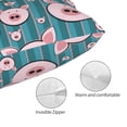 thumbnail image 3 of KLL Funny Pig Faces Pillow Covers Envelope Closure,Super Soft and Cozy Fuzzy Fleece Pillow Case Cover (No pillow core） 16"x24", 3 of 5