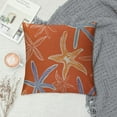 thumbnail image 2 of COMIO  Starfish Throw Pillow Covers Coastal Decoration for The Home Decorative Cushion Case Motif Pillowcase for Couch Sofa Square Orange, 2 of 5