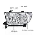 thumbnail image 3 of PIT66 Headlights, Fit for 2007-2013 Toyota Tundra 2008-2017 Sequoia Headlights Aftermarket Left+Right Clear Lens Chrome Housing Clear Reflector, 3 of 7