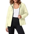 thumbnail image 7 of Lmueinov Womens Packable Drawstring Hooded Rain Jacket Zip Up Windbreaker Lightweight Foldable Casual Outerwear with Storage Pouch for Travel Outdoor, 7 of 7