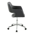 thumbnail image 4 of LumiSource Chrome Metal, Black PU Margarite Task Chair, 4 of 6
