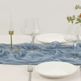 thumbnail image 5 of Steadline Elegant Pleated Gauze Table Runner For Wedding Decor - Rustic Party Tablecloth Dining Room Decoration Romantic Banquet Centerpiece Lightweight Material 90x180cm, 5 of 9