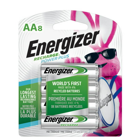 Energizer Recharge Power Plus Rechargeable AA Batteries, 8