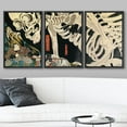 thumbnail image 2 of wall26 Framed Wall Art Print Set Witch &amp; Skeleton Ukiyo-E by Utagawa Takiyasha Historic Cultural Illustrations Fine Art Chic Scenic Multicolor for Living Room, Bedroom, Office - 16"x24", 2 of 5