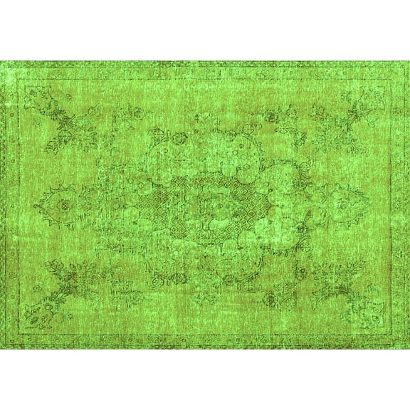 Ahgly Company Indoor Rectangle Persian Green Bohemian Area Rugs, 5' x 7'