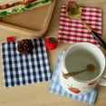 thumbnail image 5 of Drink Coasters Cloth Lattice Mat Coaster,Japanese Style Double-Layer Fabric Coaster,Anti-Scald Coaster Dining Table Mat for Bowls,Kitchen,Glass Cup Drinking, 5 of 6