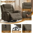 thumbnail image 5 of Korser Power Lift Recliner Chair for Elderly with Massage and Heat Oversized for Living Room,Brown, 5 of 6